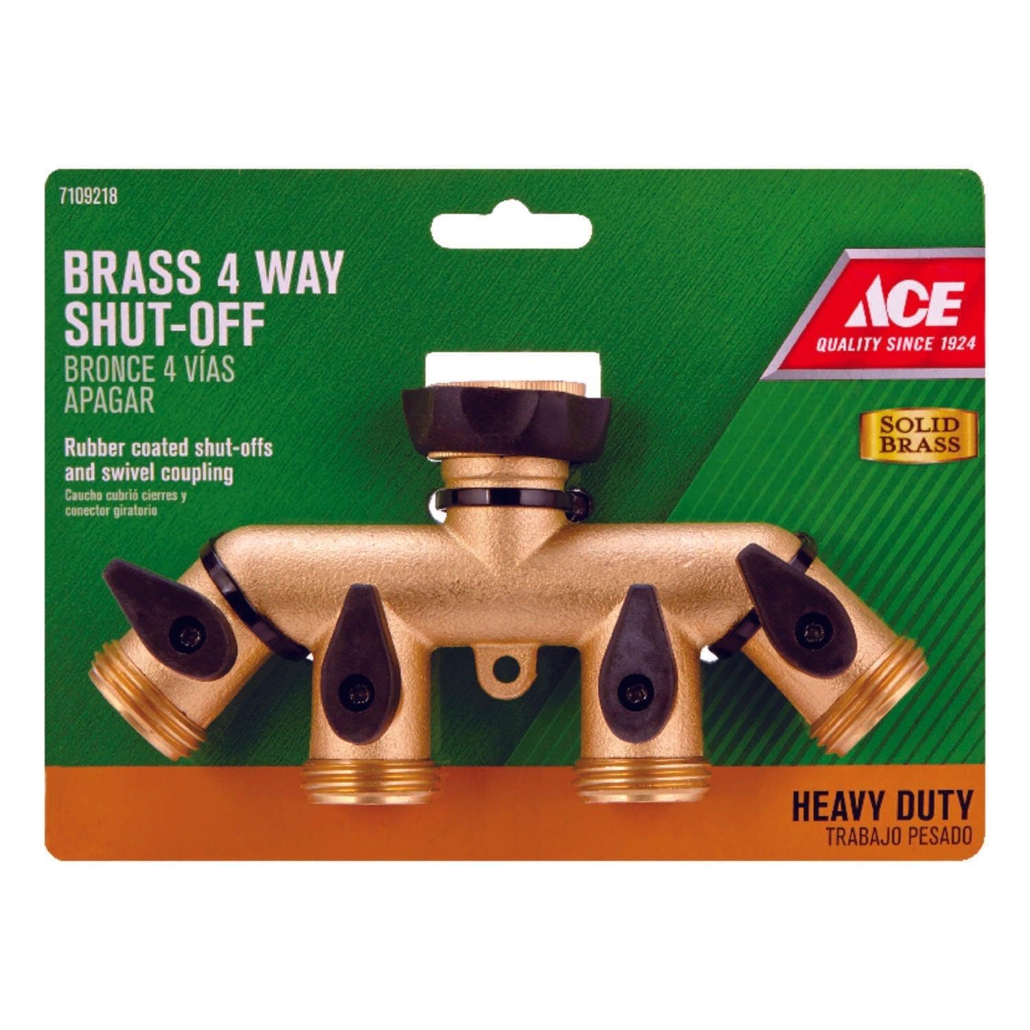 Ace Brass Threaded Female/Male Garden Hose Manifold Super Arbor