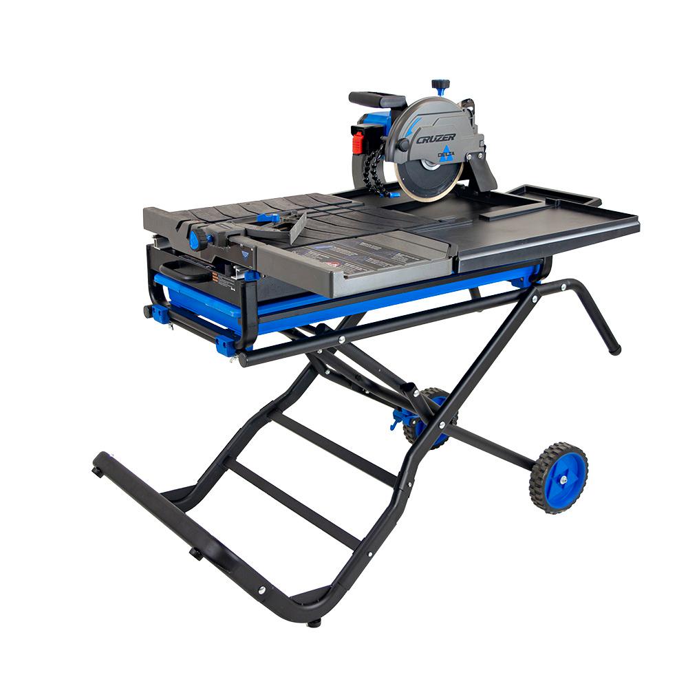 Delta Cruzer 10 in. Wet Tile Saw with Folding Portable Stand Super Arbor